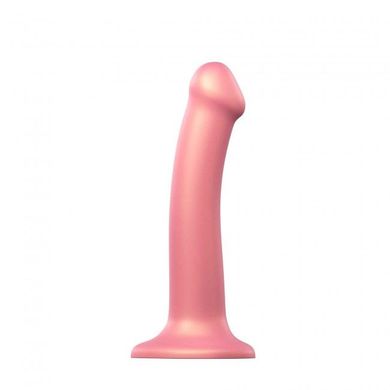 Насадка для страпону Strap-On-Me Mono Density Dildo Rose M, діам. 3,3 см, одношаровий силікон, гнучк