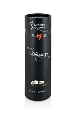 Массажное масло Plaisirs Secrets Coconut (59 мл) с афродизиаками, съедобное, подарочная упаковка