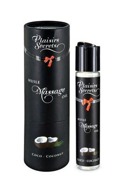 Массажное масло Plaisirs Secrets Coconut (59 мл) с афродизиаками, съедобное, подарочная упаковка