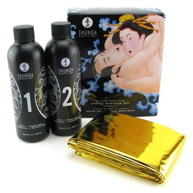 Гель для NURU массажа Shunga Oriental Body-to-Body - Exotic Fruits (2 x 225 мл) плюс простыня