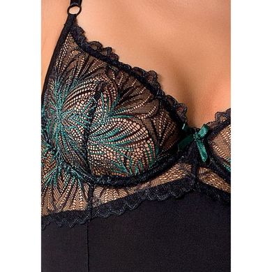 Корсет с пажами Passion Exclusive FLORIS CORSET XXL/XXXL, black, трусики