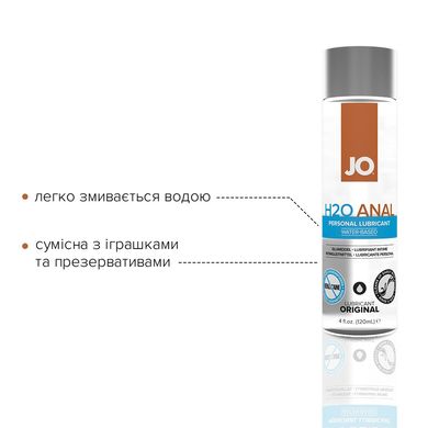 Анальная смазка JO ANAL H2O — ORIGINAL (120 мл) на водной основе, растительный глицерин