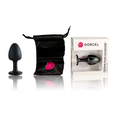 Анальная пробка Dorcel Geisha Plug Diamond XL с шариком внутри, создает вибрации, макс диаметр 4,5см