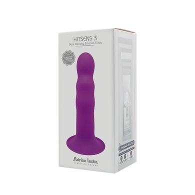 Дилдо с присоской Adrien Lastic Hitsens 3 Purple, отлично для страпона, диам. 4,1см, длина 18,2см